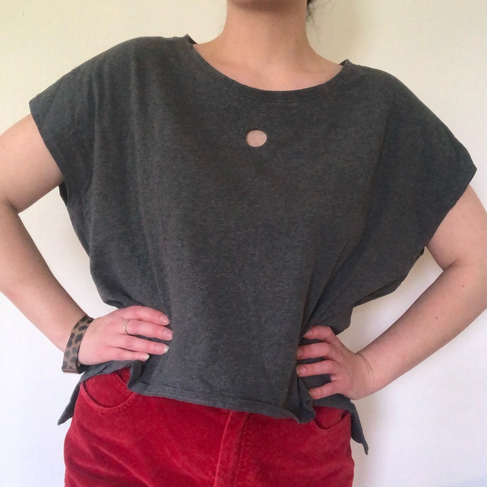 Sara Bergman Hole Punch Top in Gray